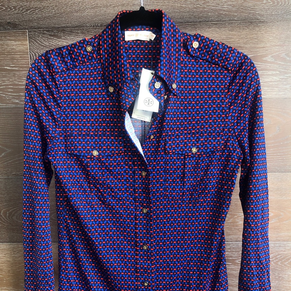 Tory Burch Jersey Button-Down